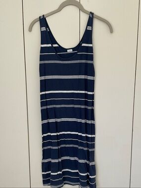 NYC Cult Brand Chance Cotton Striped Tank Dress Sz S